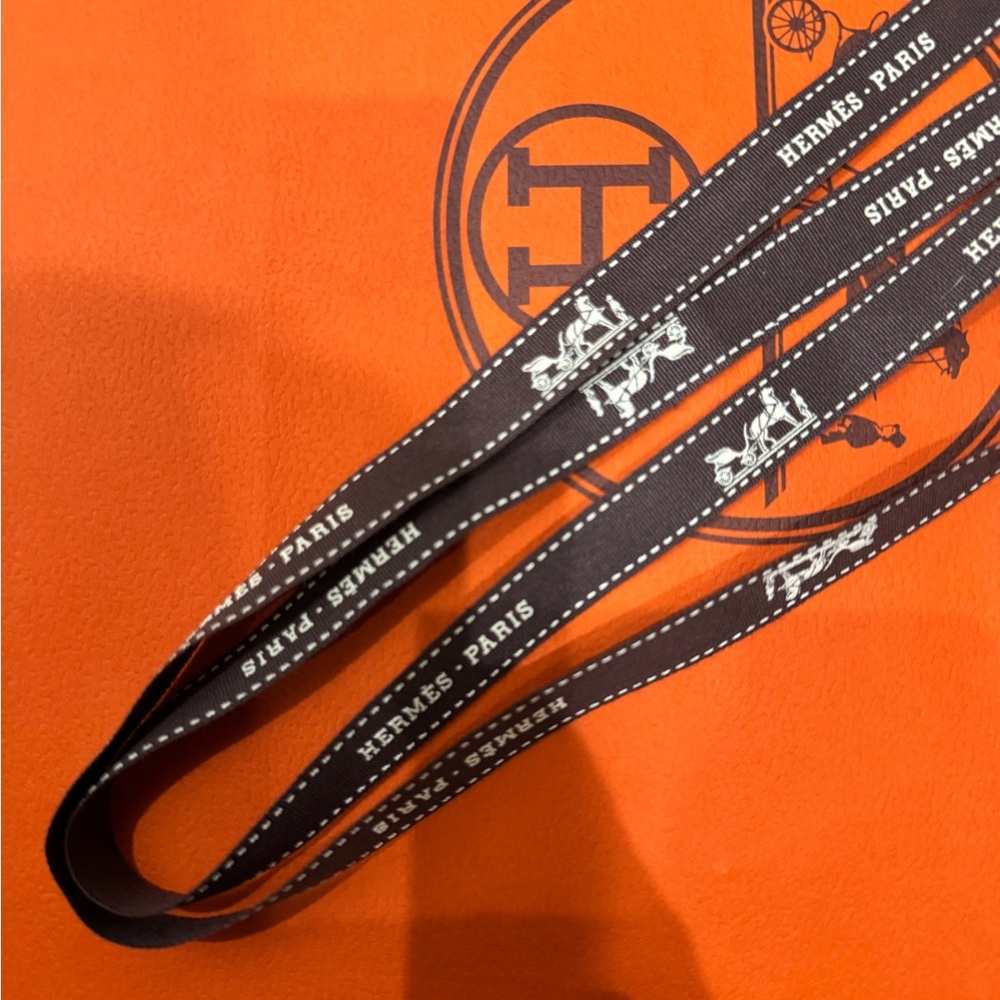Hermes original ribbon, 77” long. - Picture 2 of 3